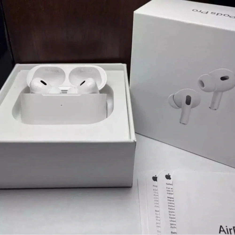 White Wireless Earbuds with Charging Case